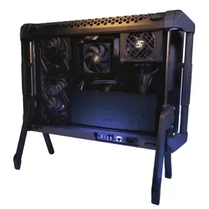Usorteret eBlaztr EBL-BLA-STA-01 galda sit-stand darba vieta, brīvi stāvoša, melna, priekš līdz 25" ekrāniem, DC barošana, 2x USB-A