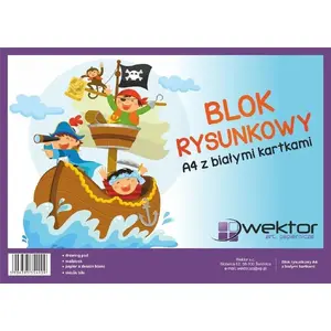 Drawing Pad Wektor A4 20 Sheets White — pack of 10 pads