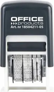 Pašiespiedojošs datētājs Office Products Datownik ISO melns – ofisa datēšanas štamps