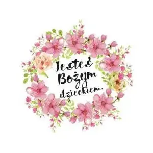 Korķa paliktnis Szaron 'Jesteś Bożym Dzieckiem' — dekoratīvs korķa dzērienu paliktnis, modelis 279294