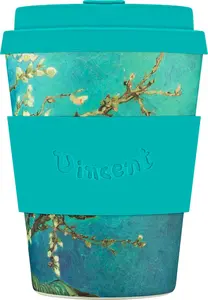 Krūze Ecoffee Cup 812033, viena 0,35 l, krāsas: turkīza, balta, zaļa, brūna