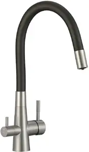 Кухонный смеситель Laveo Riveco BRIB768D — настенный/стоячий смеситель с гибким изливом и системой фильтрации воды