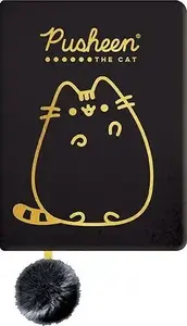 Pierakstu grāmatiņa HERLITZ NOTES PLUSZ A5 96 loksnes līnijas melna — vāks Pusheen