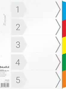 Картонные прокладки Biurfol A4 — упаковка 5 листов, разделители для документов