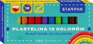 Modelējamā masa STARPAK PLASTELINA 12 krāsas — skolas komplekts (STK PLA115)
