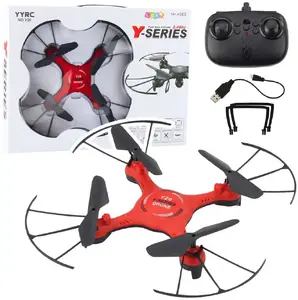 Tālvadāms drons LEANToys Y20 UFO ar gaismām un 360° griešanos, sarkans