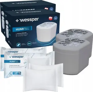 Dehumidifier wessper WES101-GR K with refill insert — 2-pack