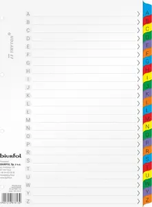 Картонные разметки Biurfol A4 A–Z Алфавитные — Biurfol TRY-05-01