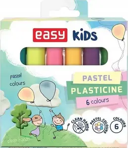 Modelēšanas māls Easy-Stationery Plastelina COL-006-P, 6 krāsas