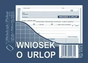 Form pack Michalczyk & Prokop — Druk Wniosek o udzielenie urlopu, 40 sheets (38K049A)