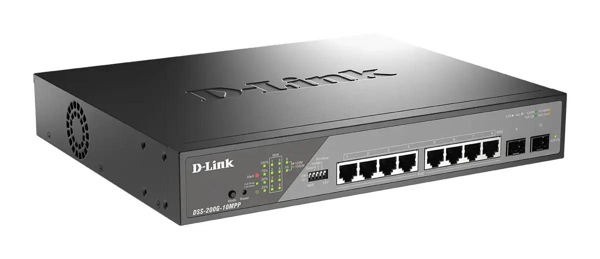 D-Link DSS-200G-10MPP Managed L2 Gigabit slēdzis Photo 2