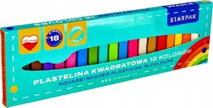 Modelēšanas māls STARPAK PLASTELINA 18 krāsas — komplekts plastmasas kastē