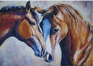 Dimantu glezna Norimpex Mozaika 5D — Zirgi, 40×30 cm