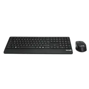 Wortmann AG TERRA Desktop 4000 Wireless AES klaviatūras un peli komplekts, DE QWERTZ izkārtojums, 105 taustiņi, USB uztvērējs, melns