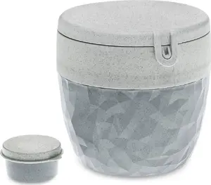 Food container Koziol Bento Club grey – reusable lunch box, compact portable design