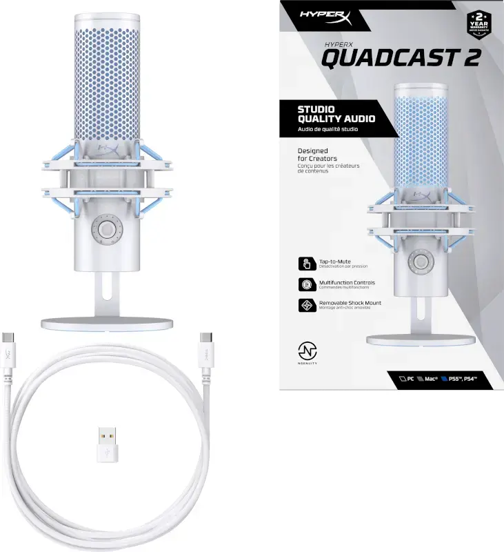 HyperX QuadCast 2 USB Microphone Frost Photo 10