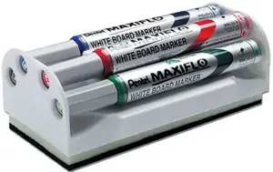 Набор маркеров Pentel MWL5S-4N — 4 шт (чёрный, синий, зелёный, красный) — разноцветные, без ПВХ