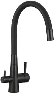 Смеситель для кухонной мойки Laveo Riveco BRIBB68D с гибким изливом и системой фильтрации воды