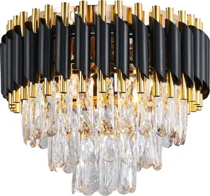Griestu lampa DOMOLETTI LANNA 2200091M-C — 4×E14 pamatne, melna