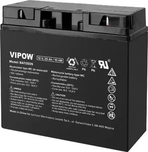 Motocikla akumulators VIPOW 12V 25Ah MC BAT0509
