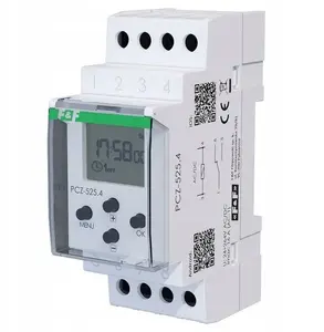 Программируемый астрономический таймер FF PCZ-525.4 16A 1NO/NC 24–264V AC/DC одноканальный на DIN-рейку с NFC и ночной паузой