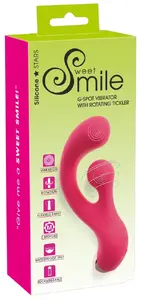 G-spot trusīša vibrators Sweet Smile G-Spot Vibrator w rotati, silikons, uzlādējams, 18 cm, ievades garums 9.5 cm, Ø 3.8 cm