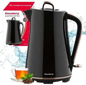 Elektriskais tējkanna Klausberg KB-9015, 1,7 l, melna