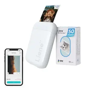 Portable photo printer Liene Pearl 2x3" (White) — portable 2×3-inch photo printer