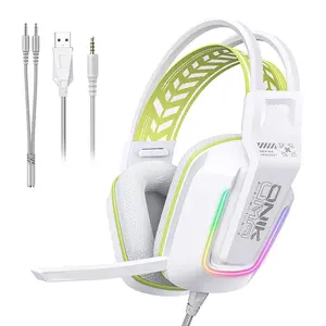 Gaming headphones Onikuma X13 — wired over-ear headset, white
