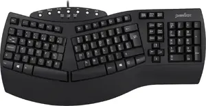 Vadu ergonomiskā USB klaviatūra Perixx PERIBOARD-512 UK, melna, UK izkārtojums