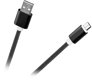USB micro‑USB kabelis M‑LIFE ML0801B neilona pinums 1 m melns