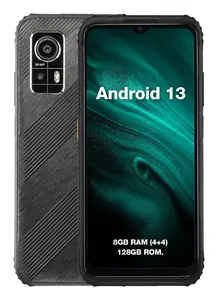 Smartphone AGM H6 Lite — 6.56" (16.7 cm) 4G, Unisoc T606, 8 GB RAM, 128 GB, 4900 mAh, IP68/IP69K, Dual SIM, Black/Grey