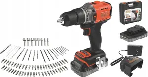 Cordless drill driver Black & Decker BCD383D2XKA-QW, 18V, 1.5Ah x2, 10mm keyless chuck