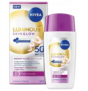 Sejas krēms ar SPF50+ Nivea NIVEA_Luminous 630 Skin Glow — 40 ml, UV aizsardzība, ādas mirdzums