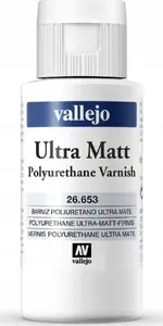 Laka VALLEJO Ultra Matt Polyurethane Varnish 60 ml — matēta poliuretāna pārklājuma aizsardzība modeļiem