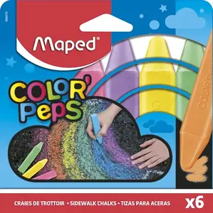 Kreide komplekts Maped Colorpeps 6 gab. daudzkrāsains (modelis 936010)