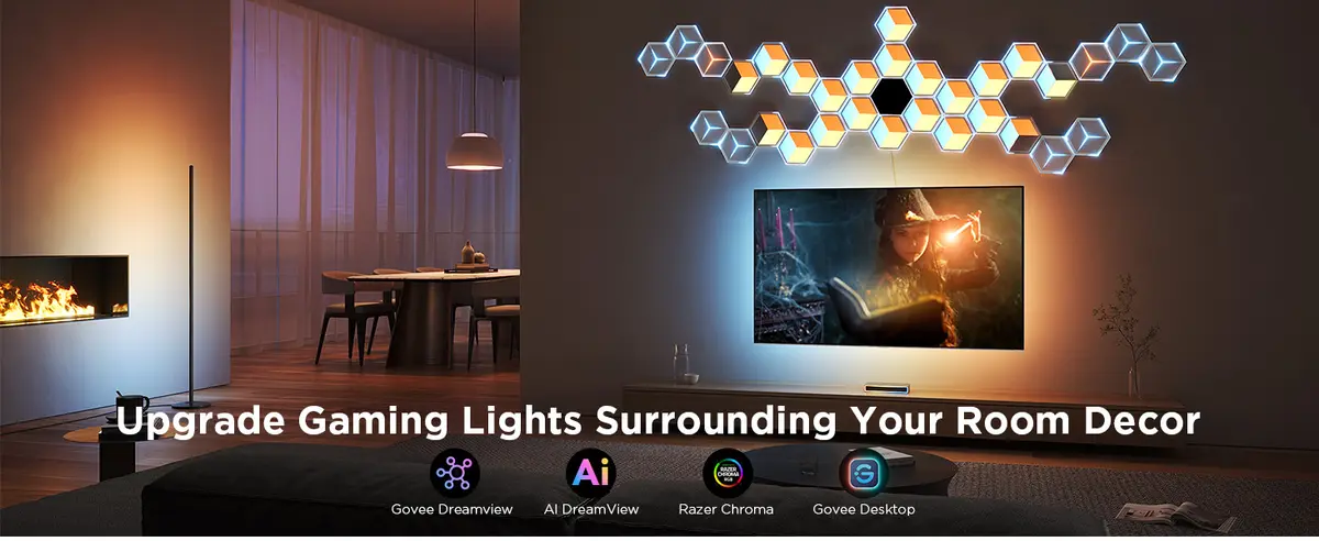 Govee Glide Hexagon Light Panels Ultra Expansion Pack Photo 4