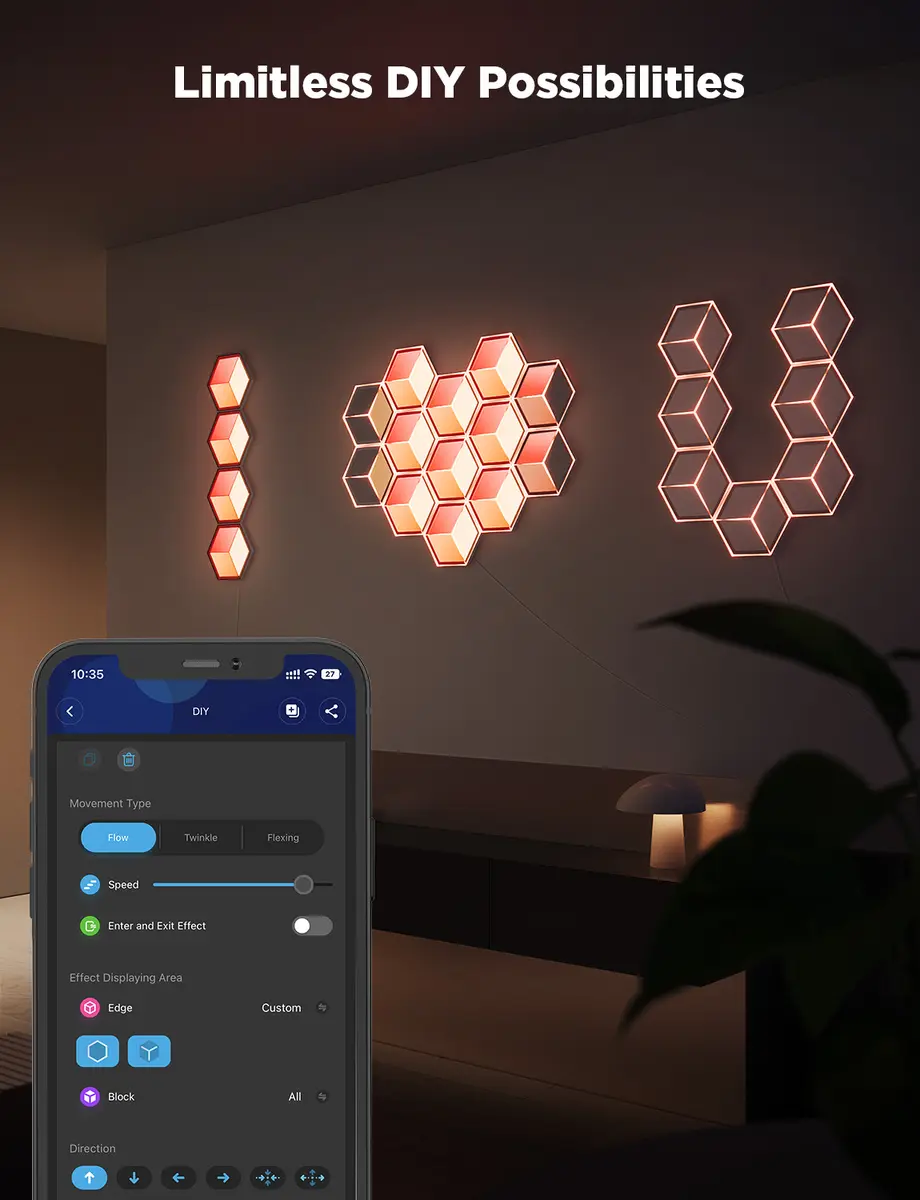Govee Glide Hexagon Light Panels Ultra Expansion Pack Photo 11