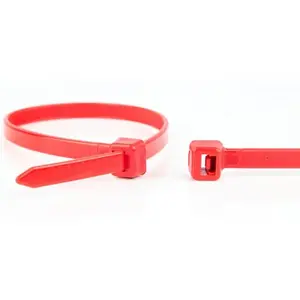 Atbrīvojams plastmasas kabeļu saite STABILUS 11032271, sarkana, 100 mm × 2,5 mm, 100 gab.