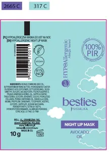 Lip mask BELL HYPOAllergenic x Besties night hypoallergenic lip mask 01 Sunkissed 10 g