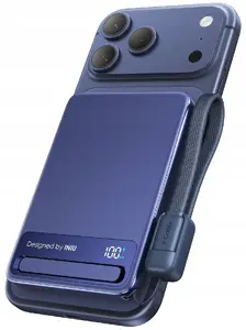 Powerbank INIU MagPro Slim — magnētiskais bezvadu powerbank 5000 mAh, zils