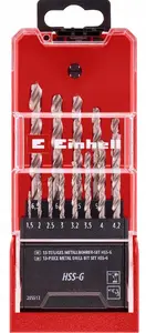 Набор сверл EINHELL HSS-G Silver для металла, 13 шт.