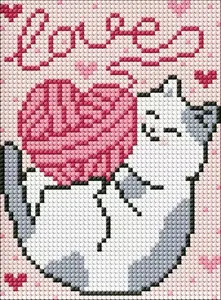 Dimanta mozaīkas komplekts Norimpex 645334 "Wyznanie miłości" 15x20 cm — audekls mozaīkai