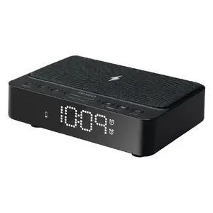 Digitālais modinātājs Aiwa CR-30BK ar LED displeju, AC/bateriju barošanu, FM/PLL radio, melns