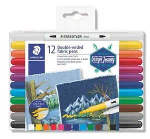 Staedtler 3190 Fabric Markers, 12-Piece Set, Multicolour