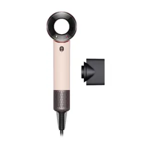 Ceļojumu matu fēns Dyson Supersonic 1220 W Rozā ar 3 sildīšanas līmeņiem, 2 ātrumiem, koncentratora uzgali un aukstā gaisa plūsmas funkciju
