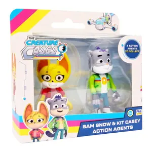 P.M.I. Kids World Creature Cases Series 1 Action Agents 7,5 cm rotaļu figūriņu komplekts, 2 gab. sortimentā