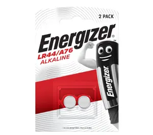 Energizer A76/LR44 sārma pogveida baterija 1.5V, 2 gab. iepakojumā