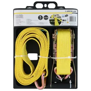 DUNLOP 2473741 kravas nostiprināšanas siksna ar sprūdratu 5m x 50mm, 2500kg