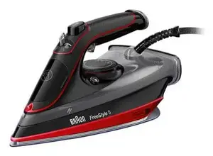 Braun TexStyle 5 SI 5057 RD Steam Iron, 2700 W, Ceramic Soleplate, Black and Red